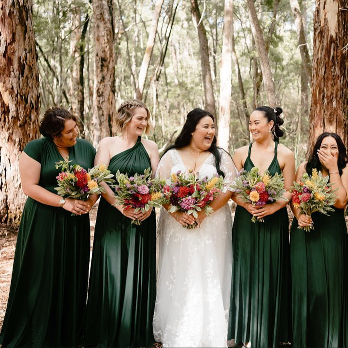 Dark Green Infinity Bridesmaid Dress