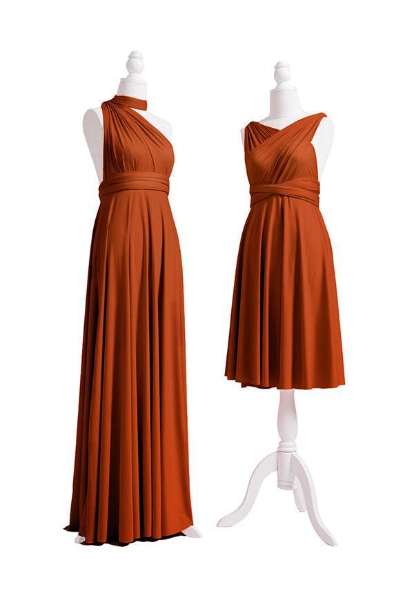 Dark Burnt Orange Multiway Infinity Dress